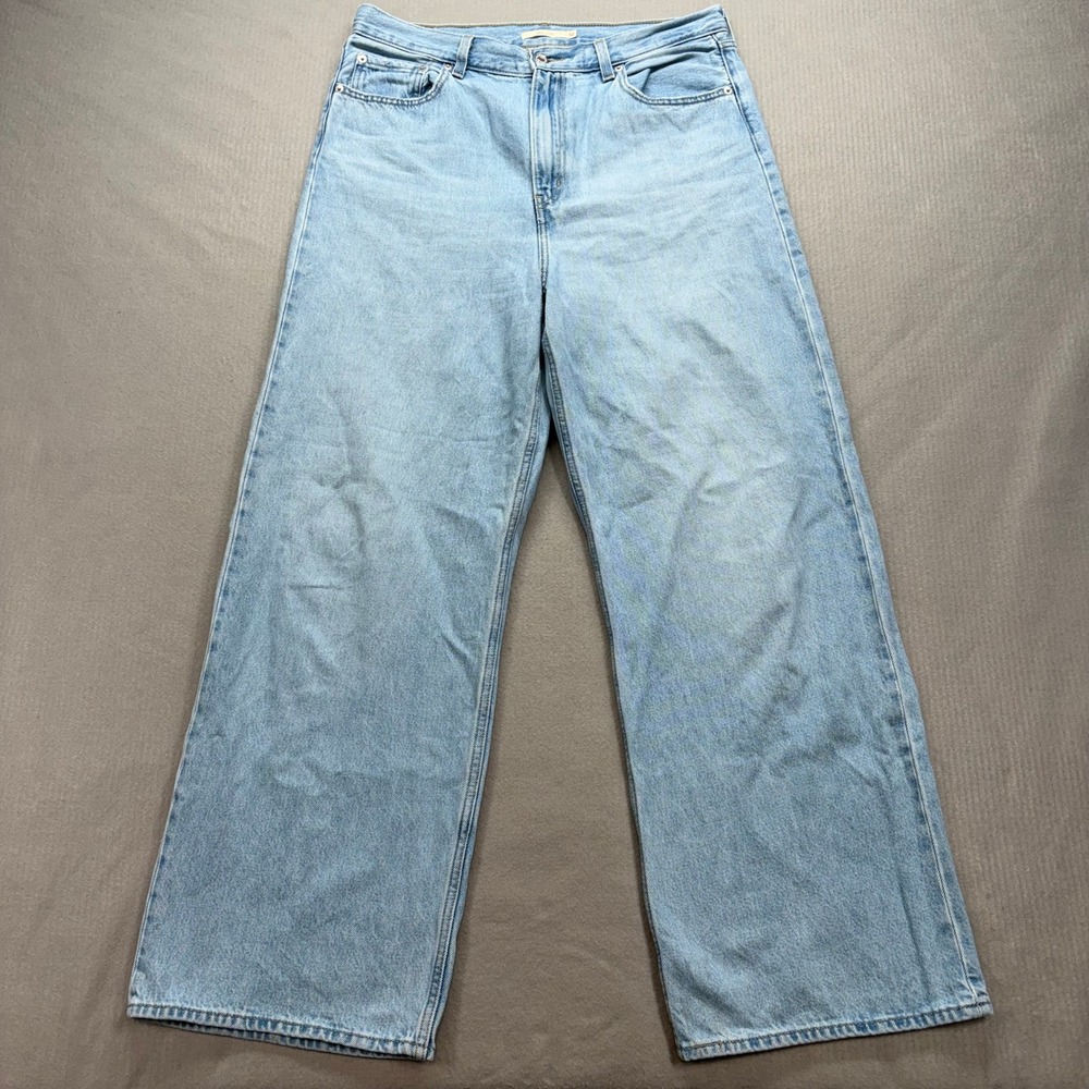 Levi's High Loose Jeans Womens 32 Light Wash Wide Leg High Rise Denim